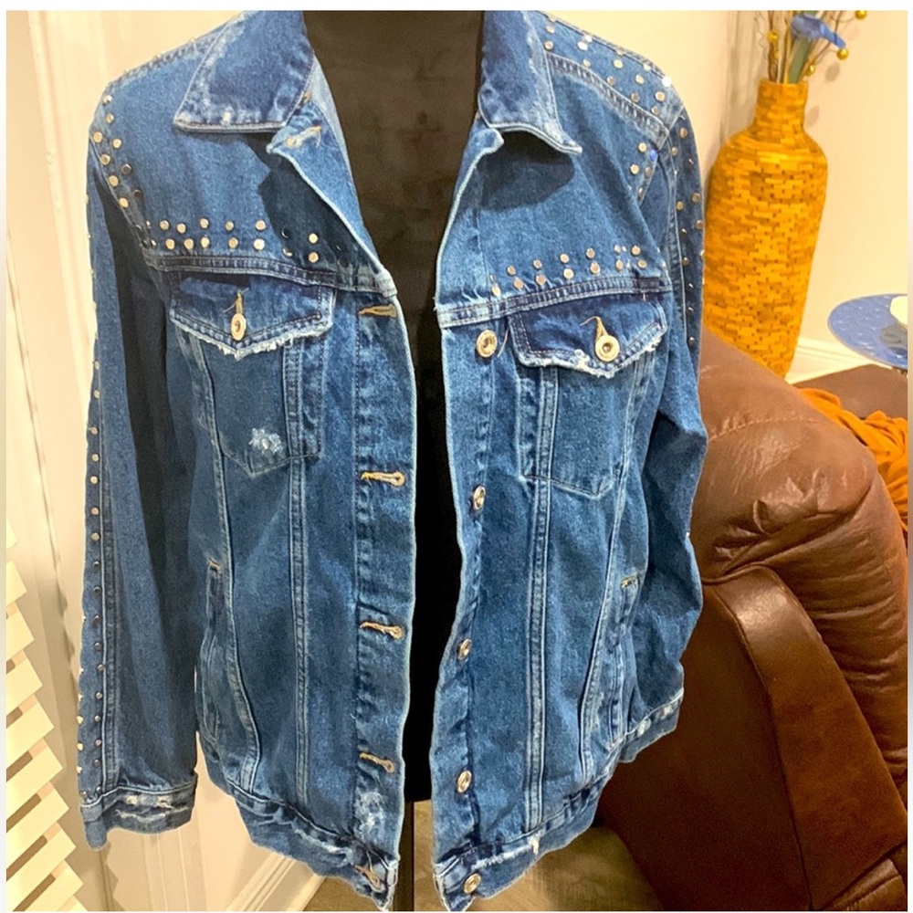 ZARA Studded Denim Jacket